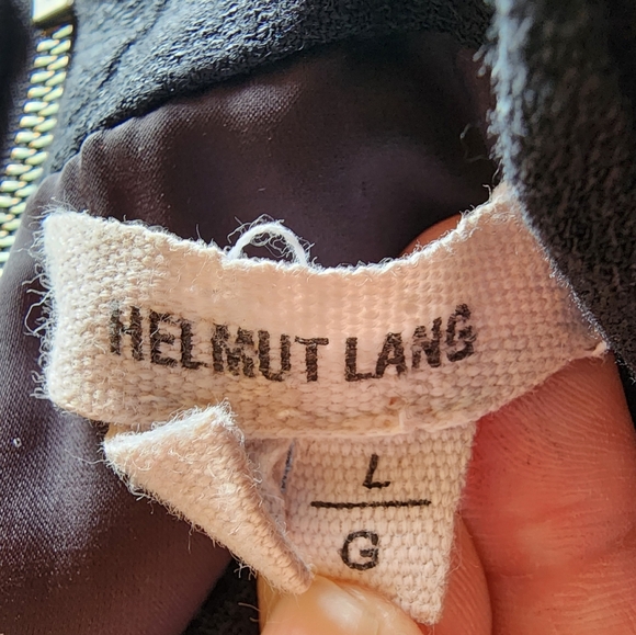 Helmut Lang L black drape top viscose GUC with snags - Picture 8 of 11